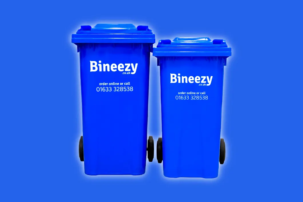 Blue Bineezy wheelie bin