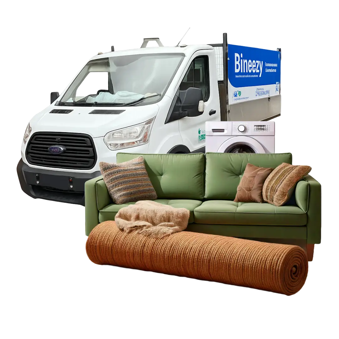 Bineezy mobile skip van for bulky rubbish removal